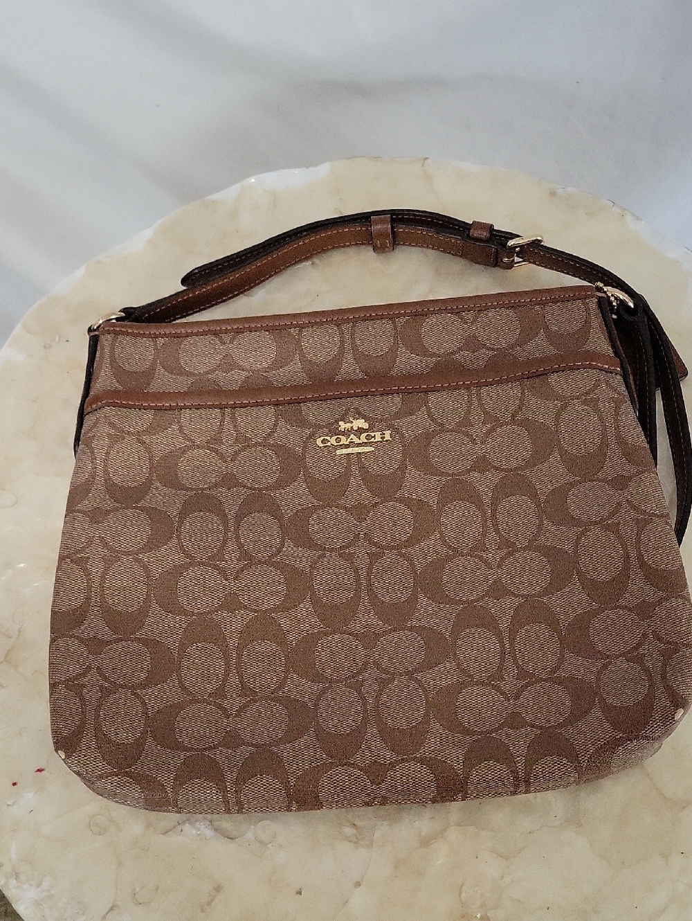 Coach  signature coated canvas file crossbody
